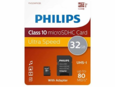 Philips MicroSDHC karta 32GB Class 10 UHS-I U1 incl. adapter