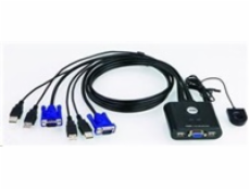 Aten 2-port KVM USB mini, 1m káble, DO