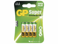 1x4 GP Super Alkaline 1,5V AAA Micro LR03         03024AC4