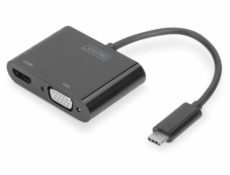 DIGITUS USB typ C na HDMI + VGA adapter
