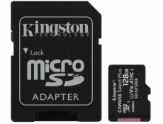 KINGSTON 128GB microSDHC CANVAS Plus Memory Card 100MB/85MBs- UHS-I class 10 Gen 3