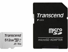 Transcend microSDXC 300S-A 512GB Class 10 UHS-I U3 V30 A1