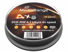 MEDIARANGE DVD-RW 4,7 GB 4x spindl 10pck/bal