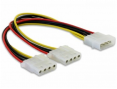 Delock Y napájací kábel Molex samec&gt; 2x Molex 4pin samica