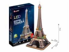 CubicFun 3D puzzle svítící Eiffelova veža 82 ks