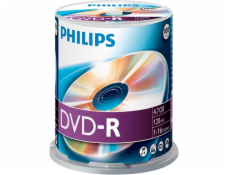 1x100 Philips DVD-R 4,7GB 16x SP