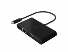 Belkin USB-C na Gigabit-Ethern. HDMI/VGA/USB-A-Adapter, 100W PD