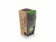 Sada 3 odpadkových košů SORTIBOX Šedý kámen 392x293x620 PROSPERPLAST