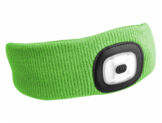 Čelenka s čelovkou 45lm, nabíjecí, USB, univerzální velikost, fluorescentní zelená SIXTOL