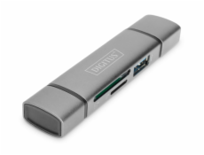DIGITUS Combo Card Reader Hub USB-C  / USB 3.0