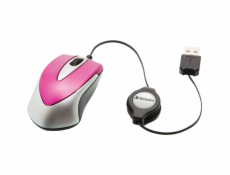 Verbatim Go Mini Optical Travel Mouse Hot Pink