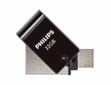 Philips 2 in 1 cierny 32GB OTG microUSB + USB 2.0