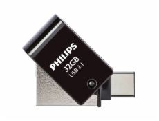 Philips 2 in 1 cierny 32GB OTG USB C + USB 3.1