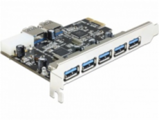 Delock PCI Express Card&gt; 5 x externý + 2 x interný USB 3.0