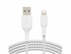 Belkin Lightning to USB-A Cable 3m, braided, mfi cert, white
