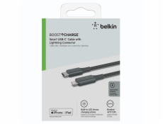 Belkin Smart LED Cable grey 1,2m USB-C / Lightning   CAA006bt04GR