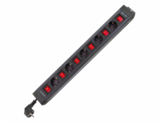 REV 5-fold Multiple Socket 3,7 m Single Switch  anthracite