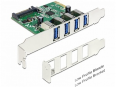 Delock PCI Express Card&gt; 4 x USB 3.0 + low profile