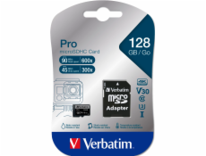 Verbatim microSDXC Pro     128GB Class 10 UHS-I incl Adapter