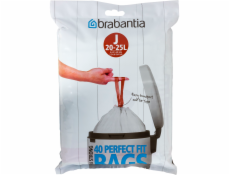 Brabantia PerfectFit Bin Liner Type J 20-25 L, 40 Bags