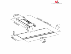 Maclean MC-757 max 2 kg držiak na klávesnici