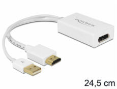 DeLOCK 62496 Adapter HDMI auf DisplayPort HDMI Stecker auf DisplayPort Buchse 24.5cm weiß