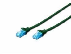 Digitus Ecoline Patch Cable, UTP, CAT 5e, AWG 26/7, zelený 5m, 1ks