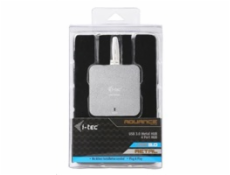 i-tec USB HUB METAL/ 4 porty/ USB 3.0/ pasivní/ kovový/ stříbrný