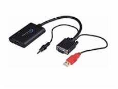 Redukce HDMI elektronický konvertor na rozhraní VGA + audio