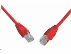 Solarix Patch kabel CAT5E SFTP PVC 1m červený snag-proof C5E-315RD-1MB