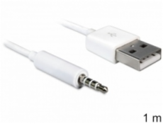 Delock Cable USB-A samec > Stereo jack 3.5 mm samec 4 pin IPod Shuffle 1 m