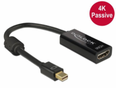 DeLOCK 62613 Adapter miniDisplayPort auf HDMI 4K Passiv miniDisplayPort Stecker auf HDMI Buchse 20cm černá