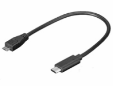 PREMIUMCORD Adaptér USB 3.1 C/male - USB 2.0 Micro-B/male, 0,2m