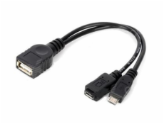 PREMIUMCORD  USB redukce kabel USB A/female+Micro USB/female - Micro USB/male OTG