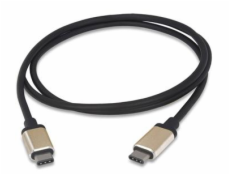 Kabel USB 3.1 konektor C/male - USB 3.1 konektor C/male ,0,5m hliníkové konektory