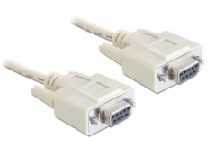 DeLOCK 84169 Kabel Seriell Nullmodem SUB-D9 Buchse auf SUB-D9 Buchse 3m šedá