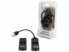 Logilink UA0021D USB Line Extender 0.3m-60m USB A Stecker auf RJ45 Buchse / RJ45 Buchse auf USB A Buchse