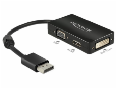 Delock Adaptér Displayport 1.1 samec > VGA / HDMI / DVI samice pasivní černý