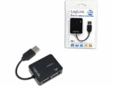 HUB USB 2.0 4-portowy  Smile  - czarny              UA0139