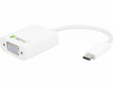 Techly USB-C USB adaptér pre VGA White (020423)