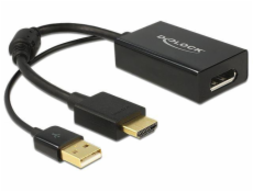 DeLOCK 62667 Adapter HDMI auf DisplayPort HDMI Stecker auf DisplayPort Buchse 24.5cm černá