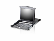 ATEN CL5708M-ATA-AG SINGLE RAIL 8P PS/2-USB LCDKVMP 17INCH W/LED LIGHT/USA KB/EU