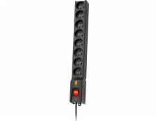 Lestar LXA 816 predlžovací kábel, 8 zásuviek, 5 m čierny (LXA816GA5 BLACK)