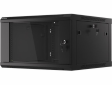 Lanberg 19 skriňa, 6U, 600x600, čierna (FLAT PACK) (WF01-6606-10B)