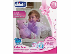 Medvedík s ružovým projektorom