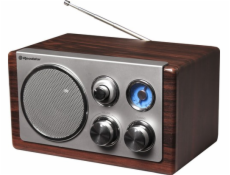 Rádio Roadstar, HRA-1245N/WD, dřevěné, 16 W