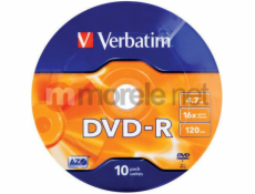 DVD-R 16x 4.7GB 10P SP Matt Silver Wrap 43729 