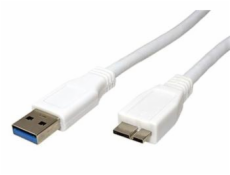 Kabel microUSB3.0 A-A SuperSpeed, propojovací, 2 m, bílý