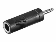 Redukce jack 6,35 F - jack 3,5 M černá