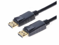 PREMIUMCORD DisplayPort 1.2 přípojný kabel M/M, zlacené konektory, 3m